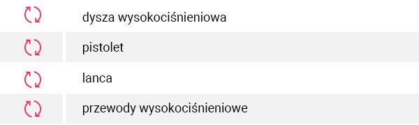 Części wymienne w myjni
